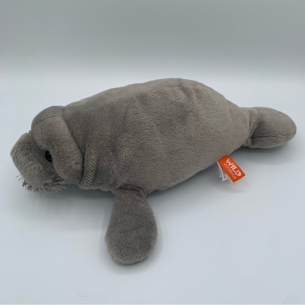 Wild Republic Manatee gray plush seal?